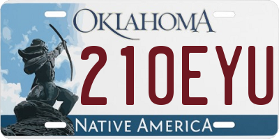 OK license plate 210EYU