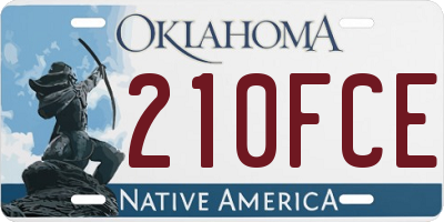OK license plate 210FCE