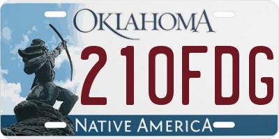 OK license plate 210FDG