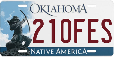 OK license plate 210FES