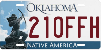OK license plate 210FFH