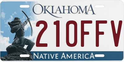 OK license plate 210FFV