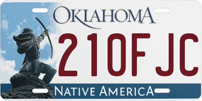 OK license plate 210FJC