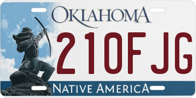 OK license plate 210FJG