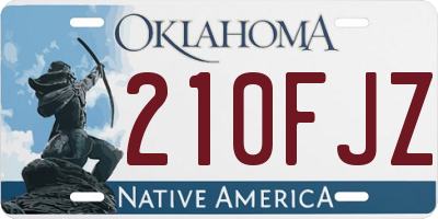 OK license plate 210FJZ