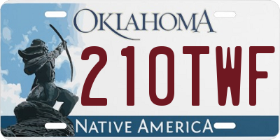 OK license plate 210TWF