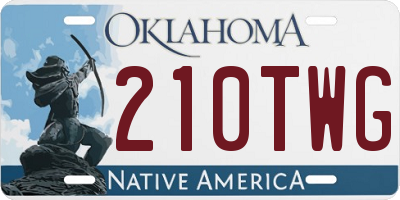 OK license plate 210TWG