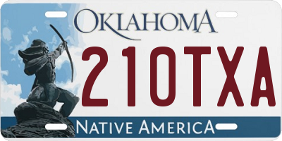OK license plate 210TXA
