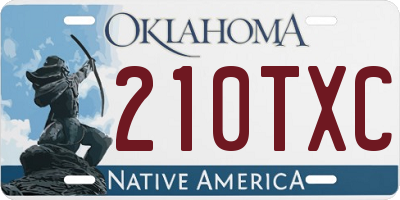 OK license plate 210TXC