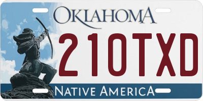 OK license plate 210TXD