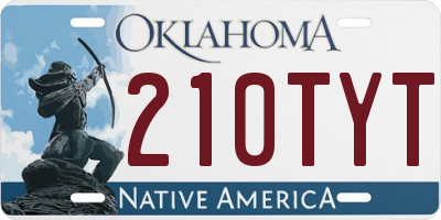 OK license plate 210TYT