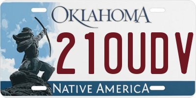 OK license plate 210UDV