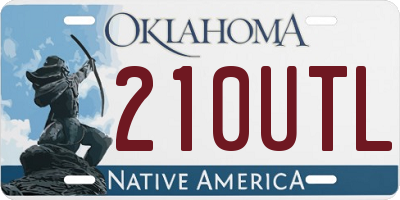 OK license plate 210UTL