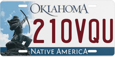 OK license plate 210VQU