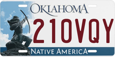 OK license plate 210VQY