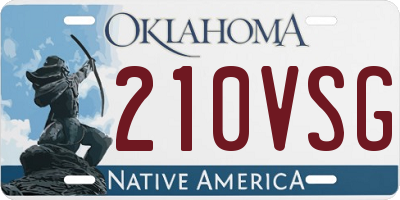 OK license plate 210VSG