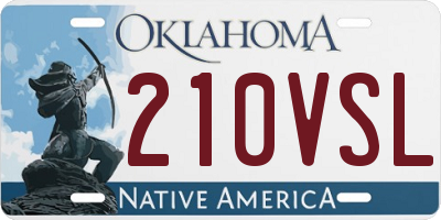 OK license plate 210VSL