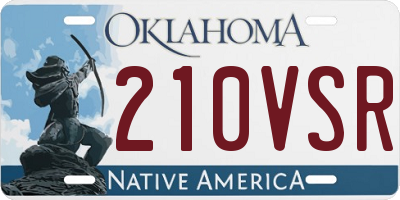 OK license plate 210VSR
