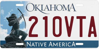 OK license plate 210VTA