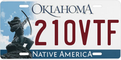 OK license plate 210VTF