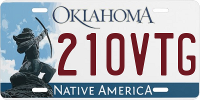 OK license plate 210VTG