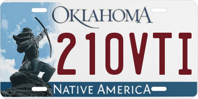 OK license plate 210VTI