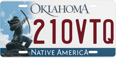 OK license plate 210VTQ