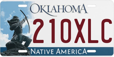 OK license plate 210XLC