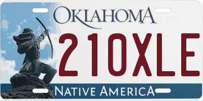 OK license plate 210XLE