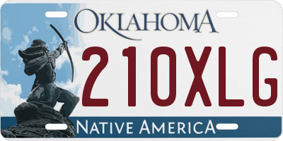 OK license plate 210XLG