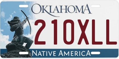 OK license plate 210XLL