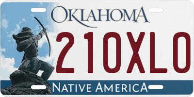 OK license plate 210XLO