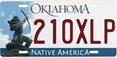 OK license plate 210XLP