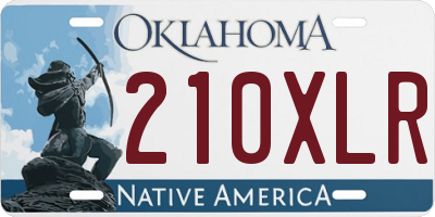 OK license plate 210XLR