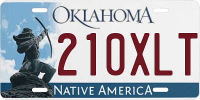 OK license plate 210XLT