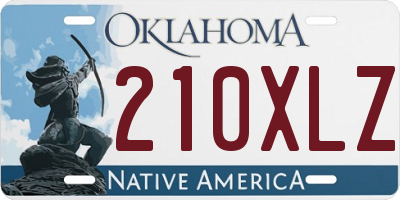 OK license plate 210XLZ