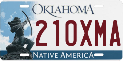 OK license plate 210XMA
