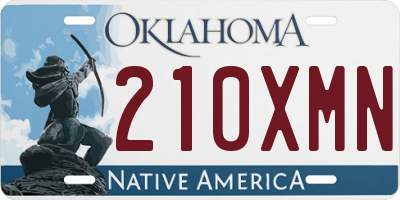 OK license plate 210XMN