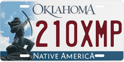 OK license plate 210XMP