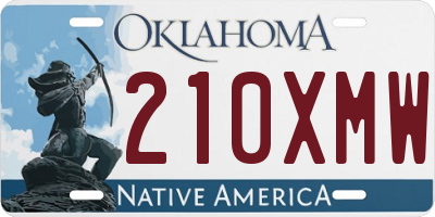 OK license plate 210XMW
