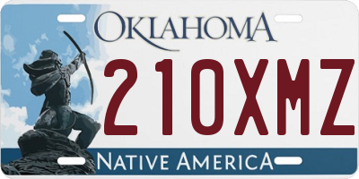 OK license plate 210XMZ