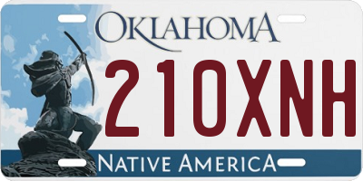 OK license plate 210XNH