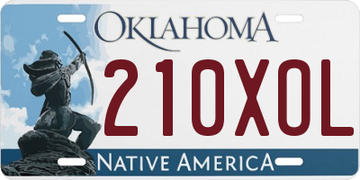 OK license plate 210XOL