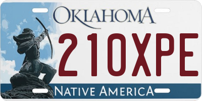 OK license plate 210XPE
