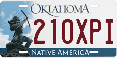 OK license plate 210XPI