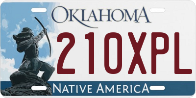 OK license plate 210XPL