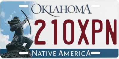 OK license plate 210XPN