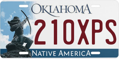 OK license plate 210XPS