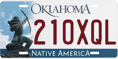 OK license plate 210XQL