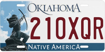 OK license plate 210XQR